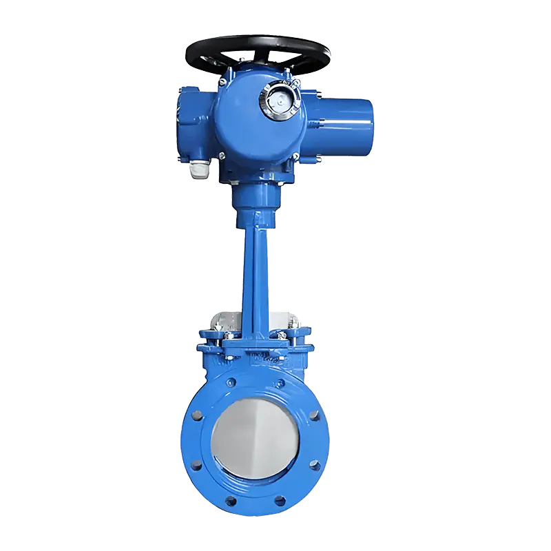 Supapă electrică cuțit cu flanșă