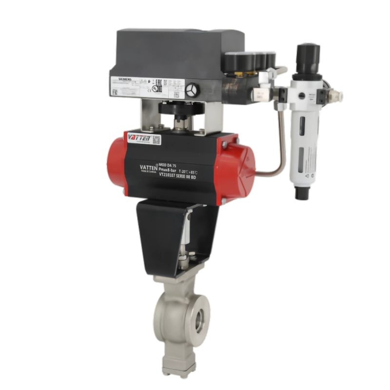 Supapă pneumatică cu bilă de tip V